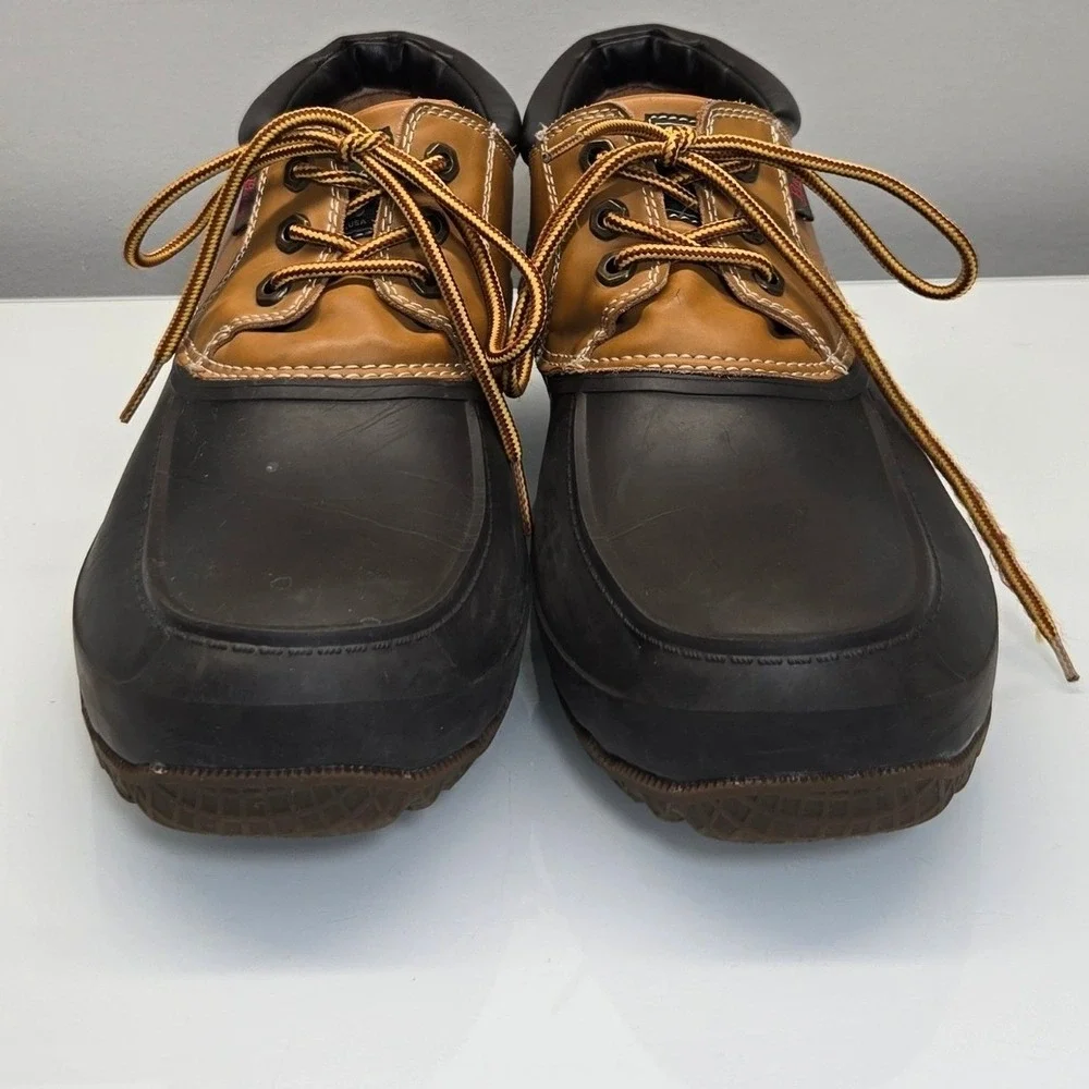 G.H. Bass Huey Duck Boots Men 12M Waterproof Leather Rubber Lace Up Rain Shoes